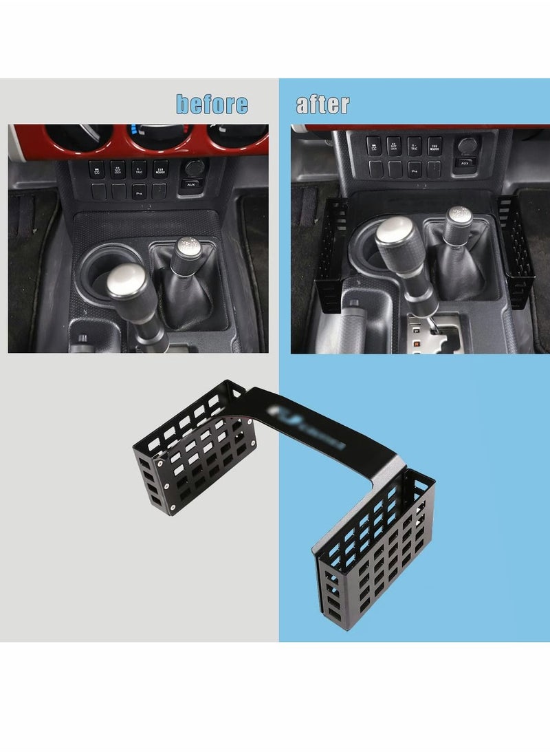 SYOSI for Toyo-ta FJ Cruiser 2007-2021 car Central Control Gear Panel on Both Sides of The Aluminum Alloy Storage Basket Accessories
