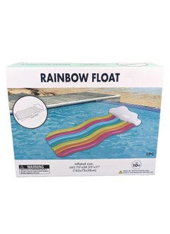 Creative Home Inflatable Pool Float ,Rainbow Floatie Lounger, Inflatable Floating Mattress Raft Sun Lounger for Swimming Pool, Water Sofa Bed for Adults  - Image 1