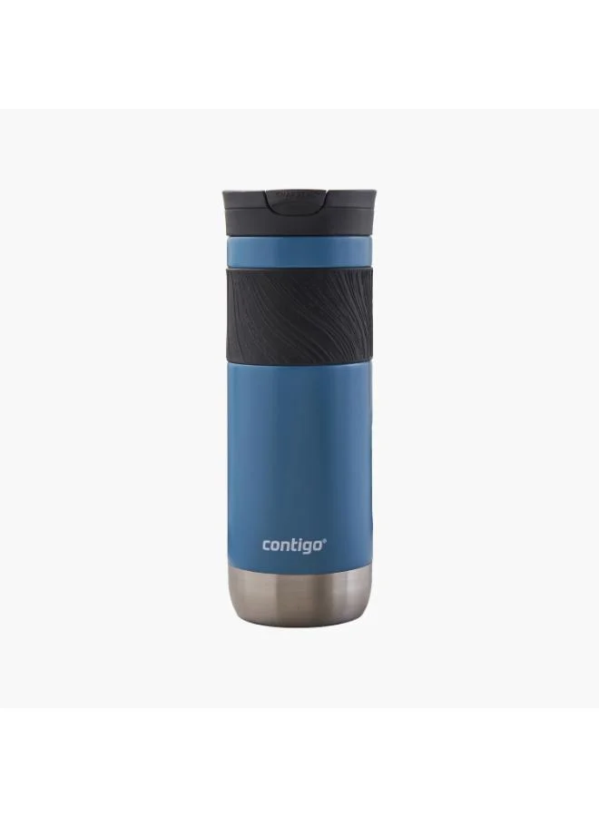 كونتيجو Contigo Plain Stainless Steel Travel Mug with Snap Spout and Leak Resistant Design - 590 ml