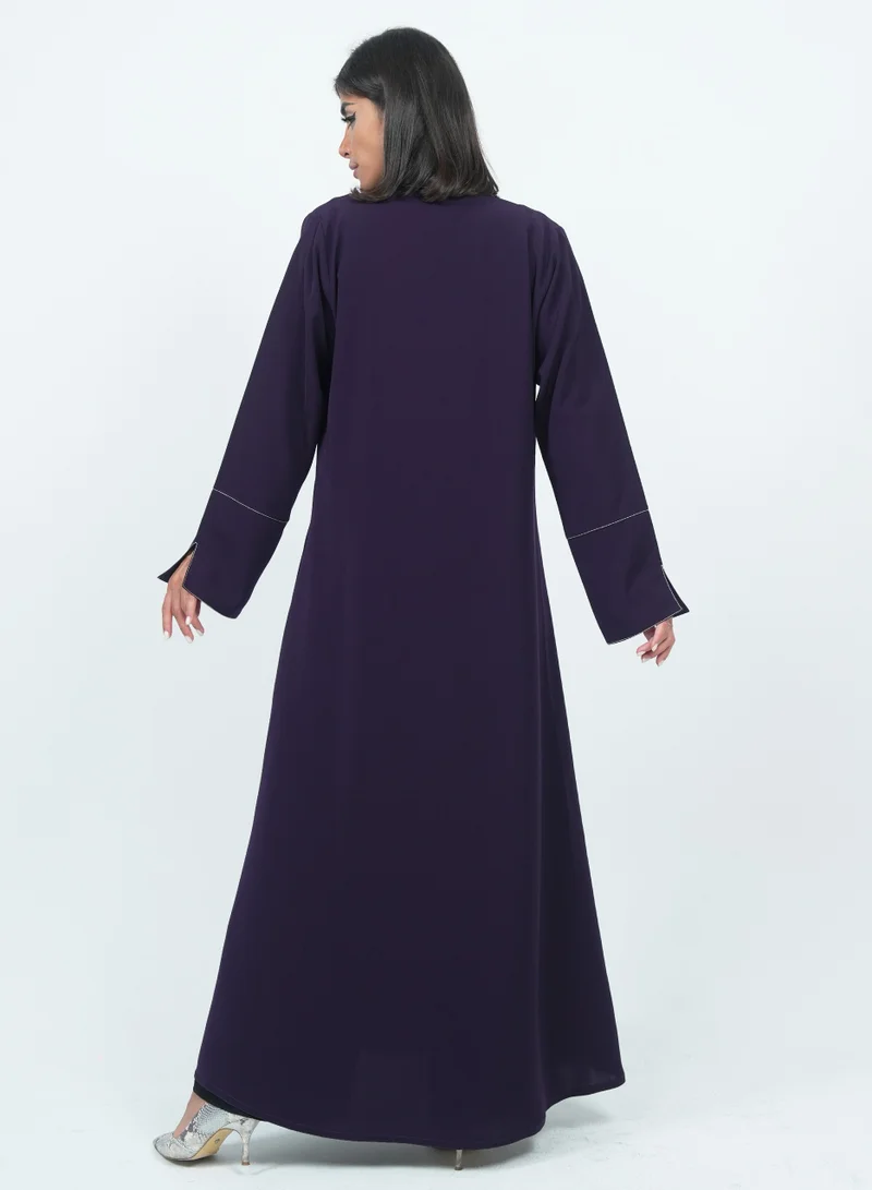 Rosette Abaya  Elegant purple abaya for Women | Best Price UAE