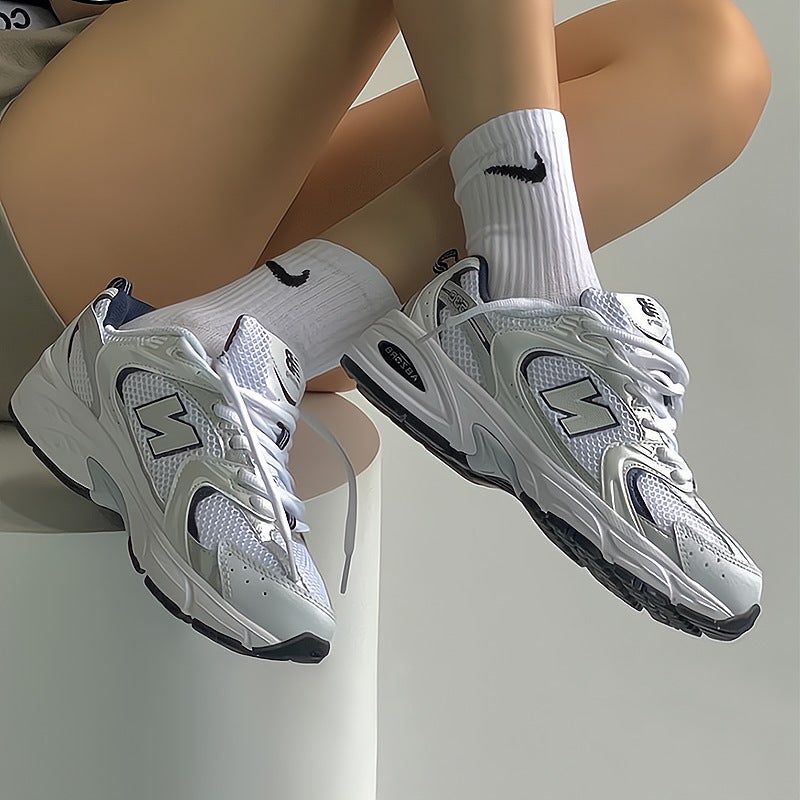 Putian High Version Nb Gray Silver White Men'S And Women'S Pure Original Mesh Summer Couple Sports And Leisure Dad Shoes - Image 2