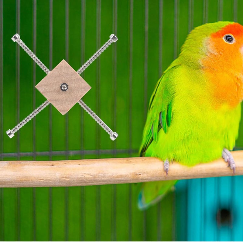 Rotating Parrot Toy for Cage Fun Foraging Bird Feeder Fruit Fork and Easy to Install Bird Accessories for Parakeets and Hamsters - Image 5