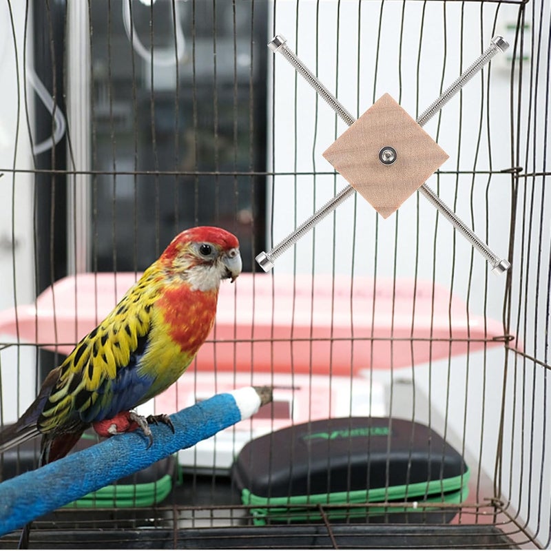 Rotating Parrot Toy for Cage Fun Foraging Bird Feeder Fruit Fork and Easy to Install Bird Accessories for Parakeets and Hamsters - Image 4