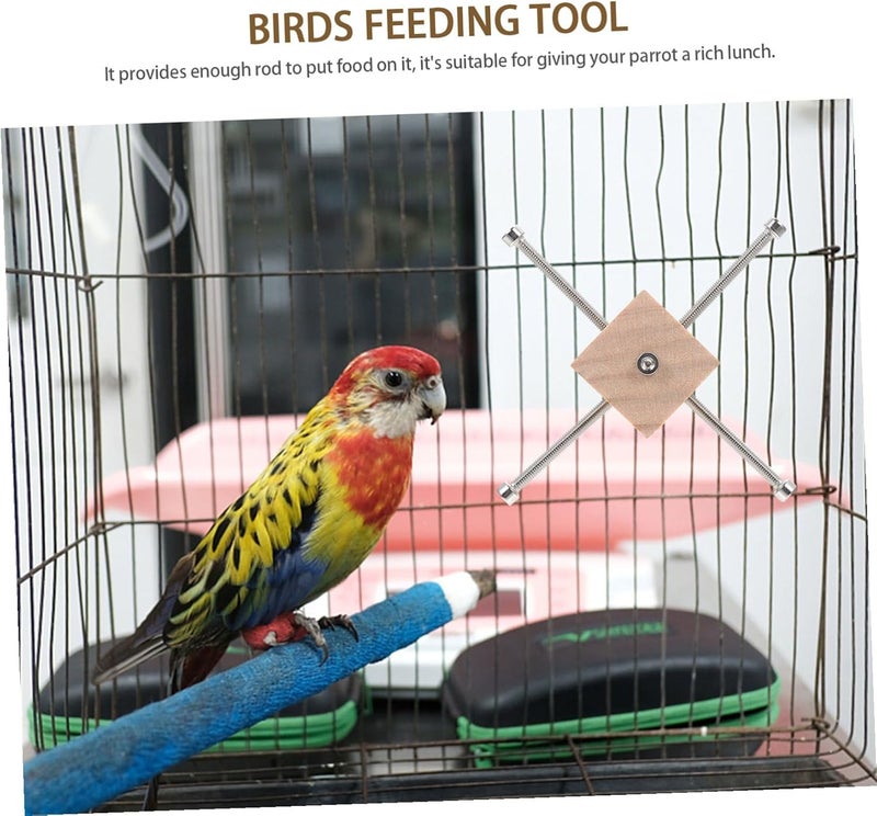 Rotating Parrot Toy for Cage Fun Foraging Bird Feeder Fruit Fork and Easy to Install Bird Accessories for Parakeets and Hamsters - Image 3