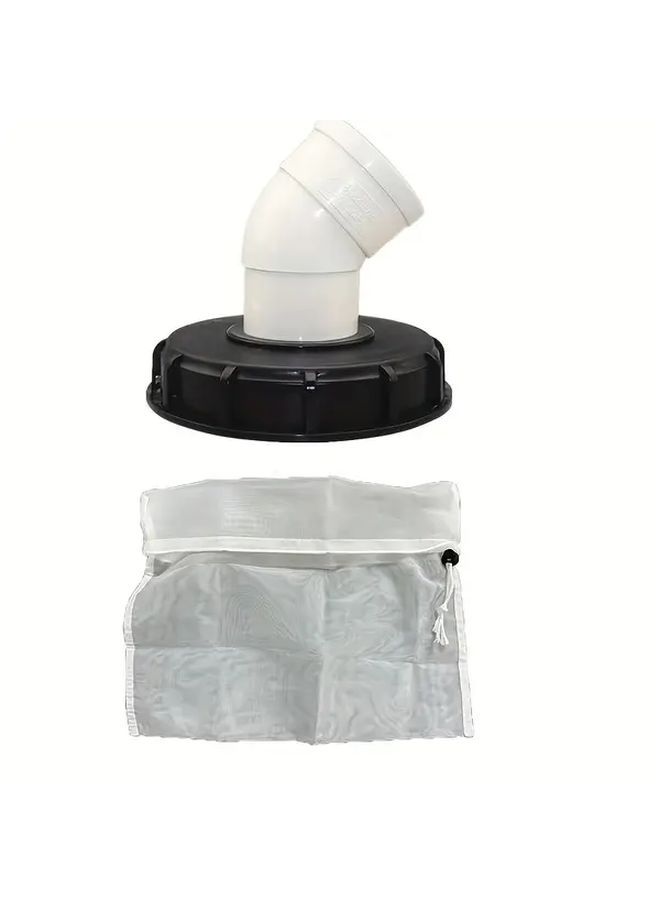 2pcs Nylon Filter Net For Ibc Tote Tanks 11.81x11.81 Inch Mesh Liner With Drawstring And Hanging Hooks For Ventilated Drums Rainwater Barrels And Garden Irrigation Systems - Image 4