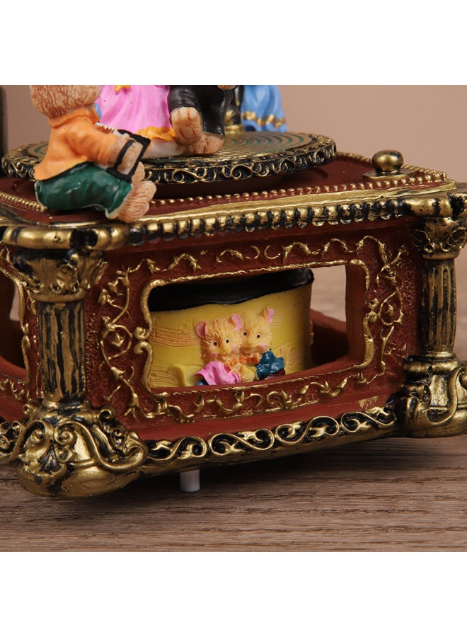 Cute Mouse Concert Ornaments Music Box Craft Gifts Girls European-style Rotating Birthday Year Girlfriend Children-Dimensions:Bluetooth + Unlimited Music + Upper Disc Rotation - Image 4
