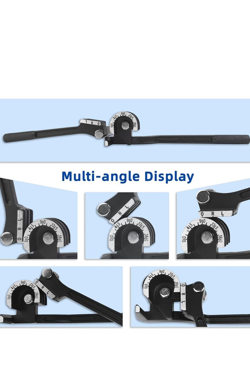 3 in 1 Manual Tubing Bending Tools 0-180 Degrees 1/4, 5/16, and 3/8 Inch (Matte Surface) for Copper Aluminum Brass and Thin Stainless Steel Pipes，Black - Image 4