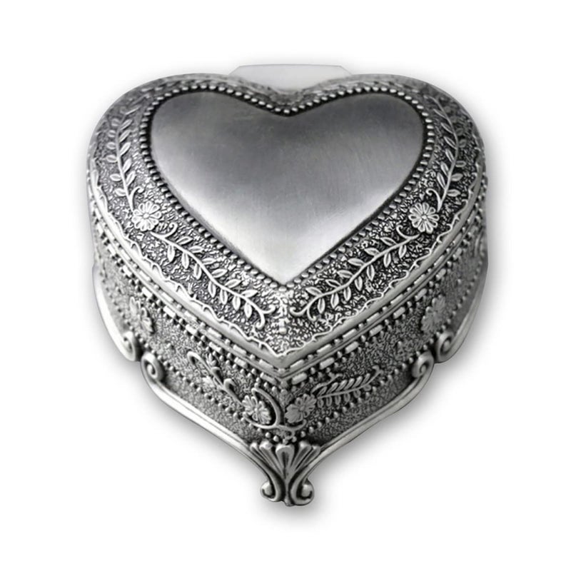 BinkeGG BinkeGG Tin Alloy Heart Shaped Wind up Music Box with Sankyo Musical Mechanism Tune Davy Jones Pirates of The Caribbean 