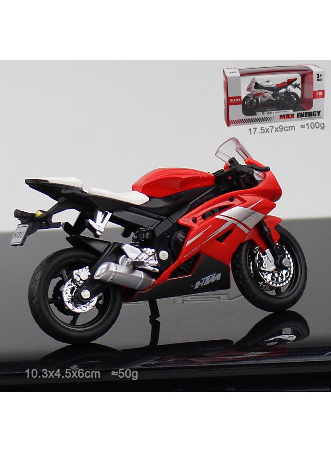 Creative Alloy Motorcycle Model Cake Decoration Women's Clothing Motorcycle Toy Car Model Decorative Ornament For Girls-Color:YM Locomotive Red  - Image 1