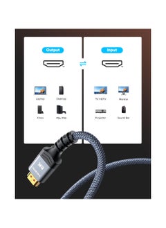 GNAFOTU 8K HDMI Cable 48Gbps, High Speed HDMI Cable Braided Cord, HDMI Cord Compatible with HDTV, Laptop, Monitor, PC(2M)  - Image 2