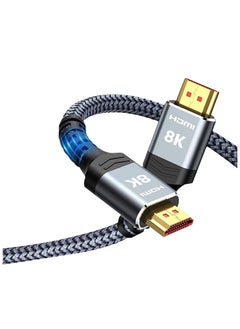 GNAFOTU 8K HDMI Cable 48Gbps, High Speed HDMI Cable Braided Cord, HDMI Cord Compatible with HDTV, Laptop, Monitor, PC(2M)  - Image 1