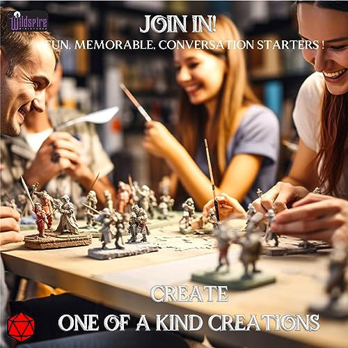Wildspire Spellblades - Hero Player-Characters & NPC for DND Miniatures Unpainted Bulk 28mm-32mm Scale Dungeons & Dragons Minis D&D Figures Pathfinder DND Minis Accessories for Fantasy Tabletop Games - Image 4