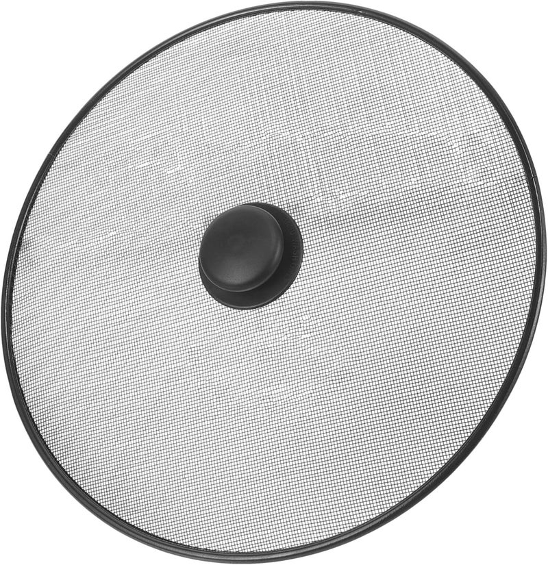 Splatter Screen Guard for Frying Pan, 33 cm, Black Mesh, Fine Metal Protection Cover