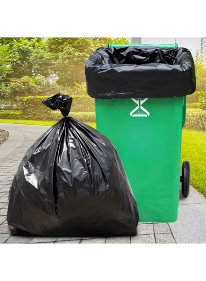 100 Heavy Duty Tear And Leak Resistant Plastic Garbage Bags Multi Purpose Trash Bags For Indoor Outdoor Hotel Home And Commercial Waste Disposal - Image 1