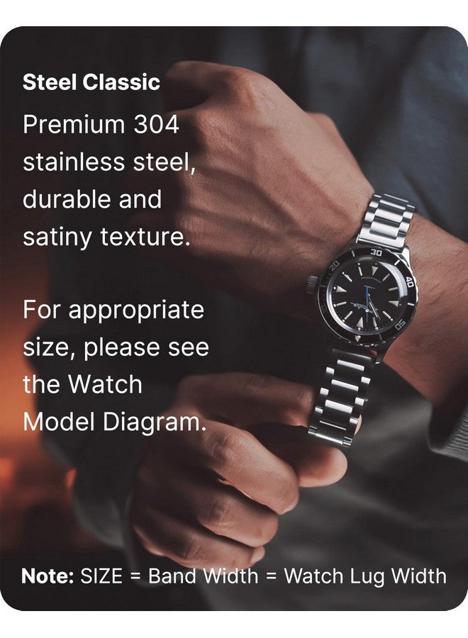 فولموزا أشرطة ساعة Fullmosa سريعة الفك مقاس 20 مم لهاتف Samsung Galaxy 5 40 مم 44 مم/Pro 45 مم/Watch 4 40 مم 44 مم/Classic 46 مم 42 مم (2021)، سوار ساعة من الفولاذ المقاوم للصدأ لـ Amazfit Gts 3/ Gtr 42 مم/Bip - فضي - Image 3