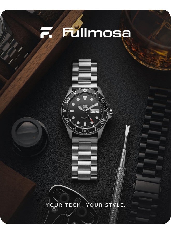 فولموزا أشرطة ساعة Fullmosa سريعة الفك مقاس 20 مم لهاتف Samsung Galaxy 5 40 مم 44 مم/Pro 45 مم/Watch 4 40 مم 44 مم/Classic 46 مم 42 مم (2021)، سوار ساعة من الفولاذ المقاوم للصدأ لـ Amazfit Gts 3/ Gtr 42 مم/Bip - فضي - Image 2