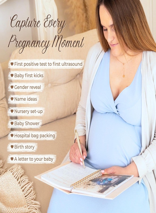 Pinkify It Pregnancy Journal for First Time Moms, Pregnancy Planner with 12 Monthly Calendars, Weekly Tracker, Photo Pages & Back Pocket, Baby Journal Memory Book Keepsake – Thoughtful Mom-to-Be Gift - Image 4
