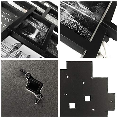 Lavezee 10 Opening 4x6 Black Collage Picture Frame Wall Hanging for 4 by 6 inch Multiple Photo Frames - Image 5