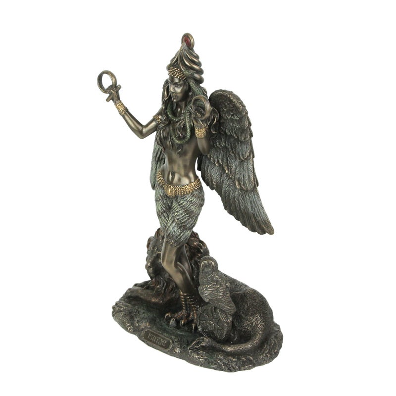 Veronese Design 8 5/8"" Ishtar The Mesopotamian Queen of Heaven Cold Cast Resin Antique Bronze Finish Sculpture Altar Statue Wiccan Decoration Pagan Gifts - Image 2