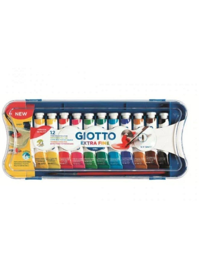 Giotto Guache Color Xtra Fine 12ml 12color-304100 - Image 2