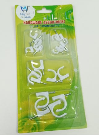 White Cable Clips