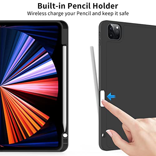 kenke Case for iPad Pro 11 Inch 4th/3rd/2nd Generation (2022/2021/2020) with Pencil Holder, Slim Trifold Smart Cover with Soft TPU Back, Support 2nd Gen Pencil Charging, Auto Sleep/Wake, Black - Image 5