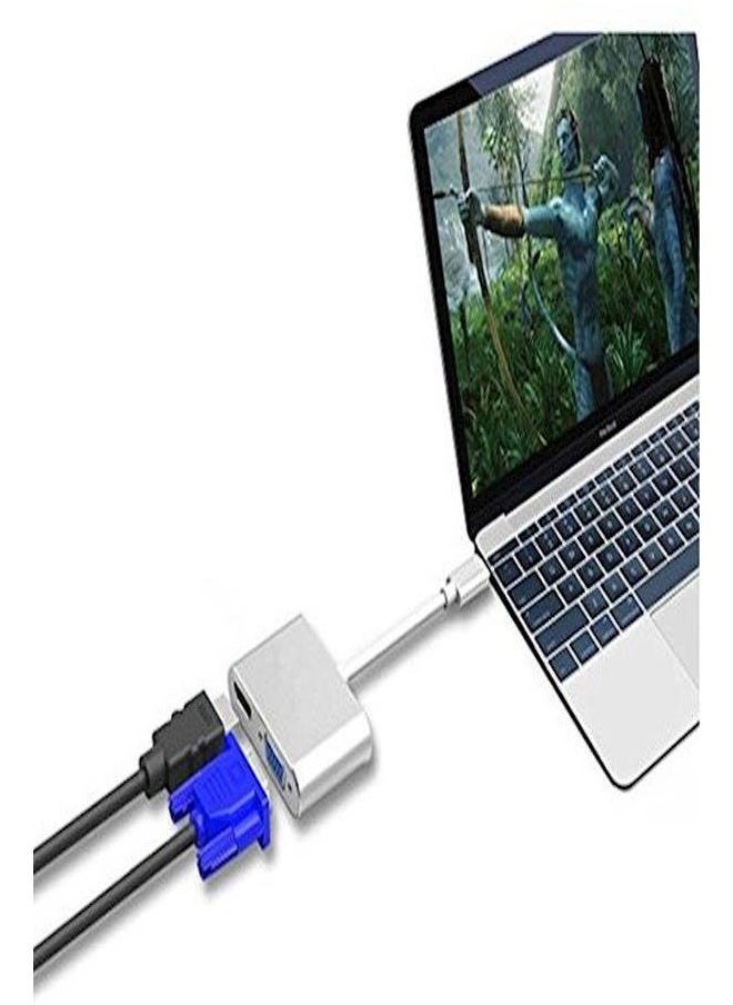 Beauenty 2-in-1 USB Type-C to HDMI/VGA Adapter for MacBook/Huawei - Dual Monitor 4K Converter with Heat-Resistant Design  - Image 3