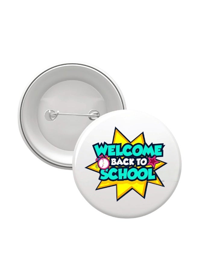 PRINTSHOP4ME Back To School Button Badge–Fun & Colorful Accessory For Kids–Perfect For School Bags,Uniforms And Gifts - Image 1