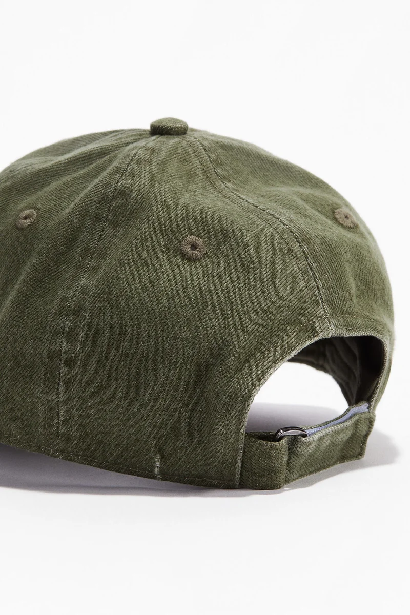 اتش اند ام قبعة من قماش قطني