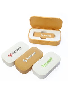 Generic Wheat Straw Degradable Box Wheat Straw U Disk Set Wheat Straw U Disk Custom LogoU Disk-Capacity:64GB  - Image 1
