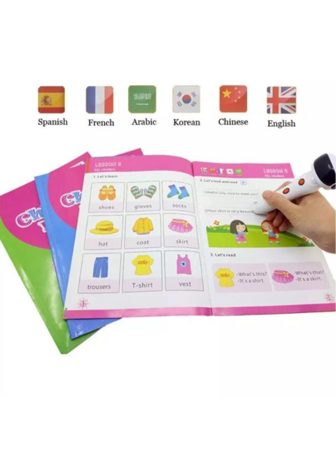 Multi-Languages Learning Talking Pen Educational Toy with 3 Books for Kids to learn Music, Record, words in English, Arabic, Spanish, French, Korean and Chineese  - Image 3