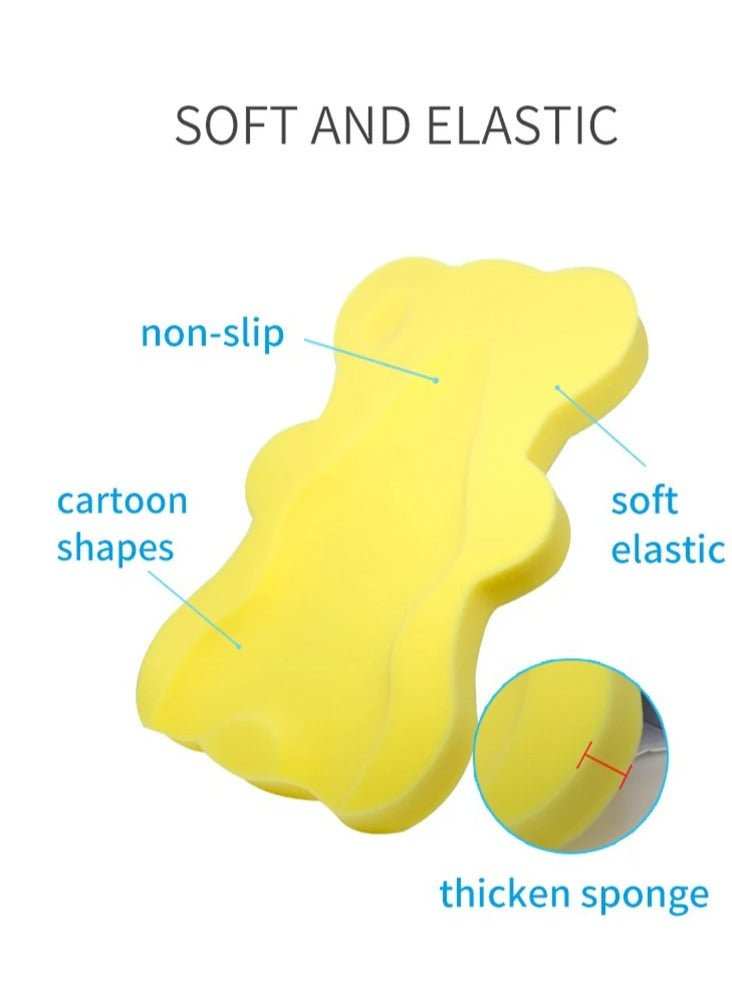 وسادة حمام للأطفال الرضع، إسفنجة حمام، بساط حمام (أصفر) - Image 3