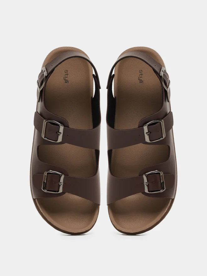 Styli Styli Ankle Strap Platform Sole Sandals