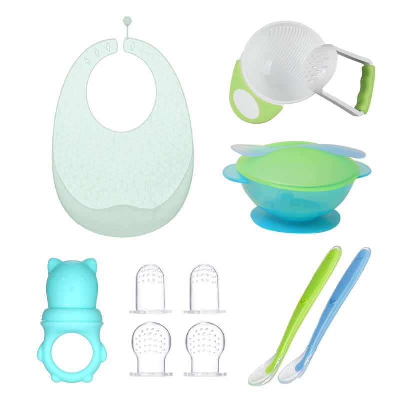 Baby Feeding Set: Multicolor Type 1 High-quality Odorless Safe Silicone - All-in-one Meets Diverse Feeding Needs Baby Supplementary Food Set for Toddlers And Self-feeding Beginners - Image 1