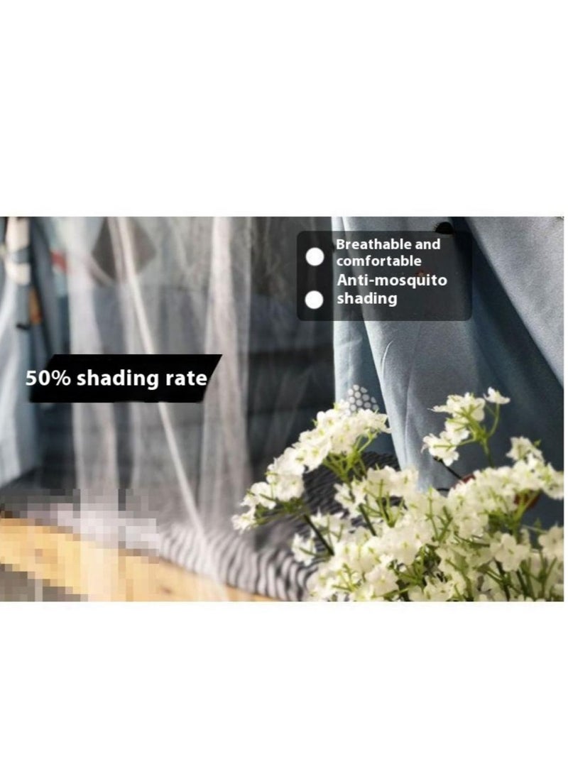 الأزرق جي دبليو ستارة سطح علوي بتصميم الغزلان المرصعة بالنجوم من القطن بدون حامل أسود - Image 5