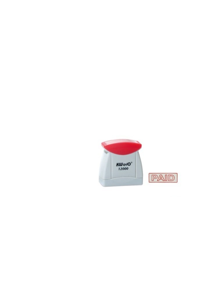 KWTrio Paid Self Inking Rubber Stamp Red Ink - Image 2