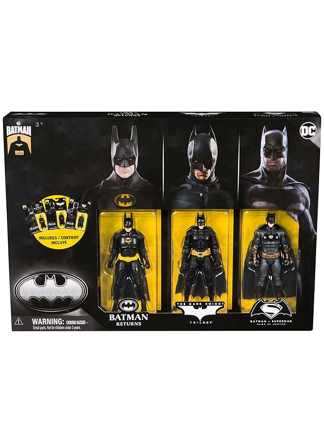 DC Comics Kids Toy Batman 85Th Anniversary 4 Inch Action Figure 3 Pack - Image 2