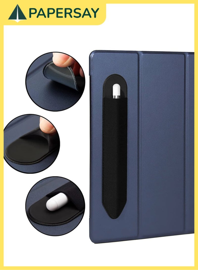  طائرة ورقية غلاف حامل أقلام [4 قطع - أسود/رمادي] - متوافق مع قلم آبل برو ، قلم آبل الجيلين الأول والثاني، أقلام ستايلس، قلم سيرفس، وكافة أقلام الكتابة - جيب قلم مرن عالمي ذاتي اللصق - Image 4