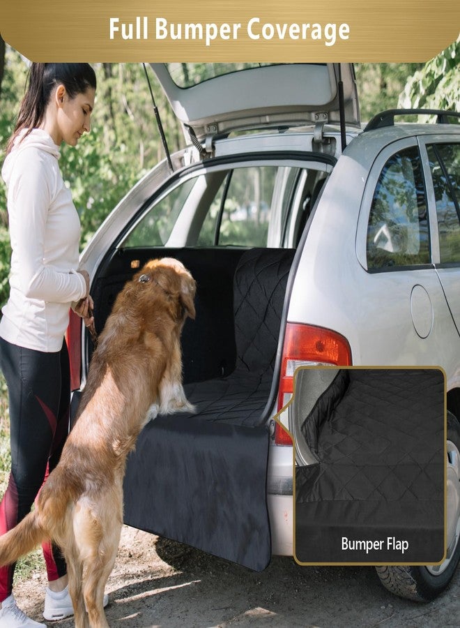 F-color SUV Cargo Liner for Dogs, Upgraded Extra Large Water Resistant Pet Cargo Cover Dog Seat Cover Mat for SUVs with with Bumper Flap for Full-Size SUVs Vans, Black - Image 5