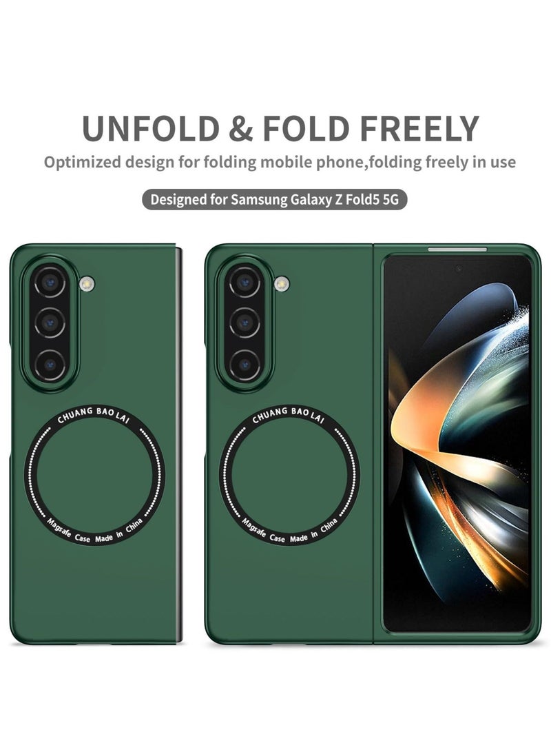 كابتن تيك Ultra Protective Case for Samsung Galaxy Z Fold 5 Case - Compatible with MagSafe Wireless Charger, Rugged Shockproof Cover for Galaxy Z Fold5 5G (Green) - Image 3