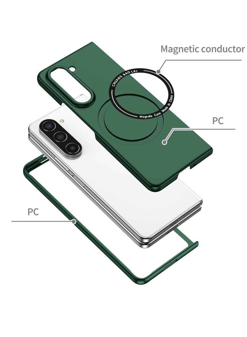 كابتن تيك Ultra Protective Case for Samsung Galaxy Z Fold 5 Case - Compatible with MagSafe Wireless Charger, Rugged Shockproof Cover for Galaxy Z Fold5 5G (Green) - Image 5