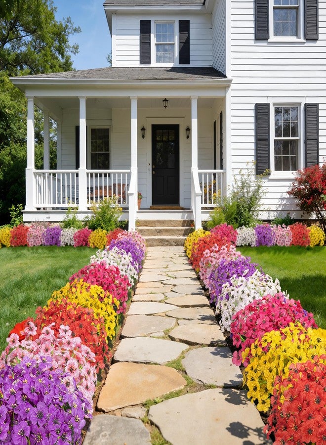 Besteek 24 Bundles Artificial Flowers for Outdoors, Fake Silk Flowers UV Resistant Faux Plastic Plants for Outside Garden Patio Window Box Farmhouse Home Decoration, Mixed Color - Image 5