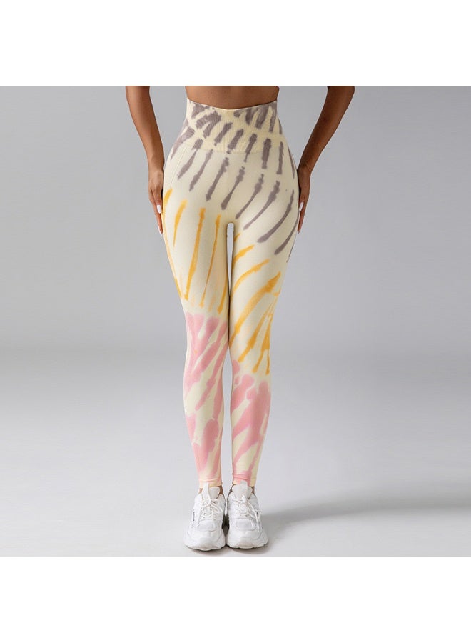 NIBEMINENT Seamless Tie-Dye High-Waisted Yoga Pants - Butt-Lifting Workout Leggings for Women, Squat-Proof Gym Running Tights with Tummy Control - Image 1