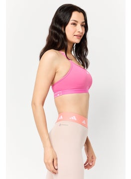 Adidas Women Sportswear Fit Training Sports Bra, Pink  - Image 3