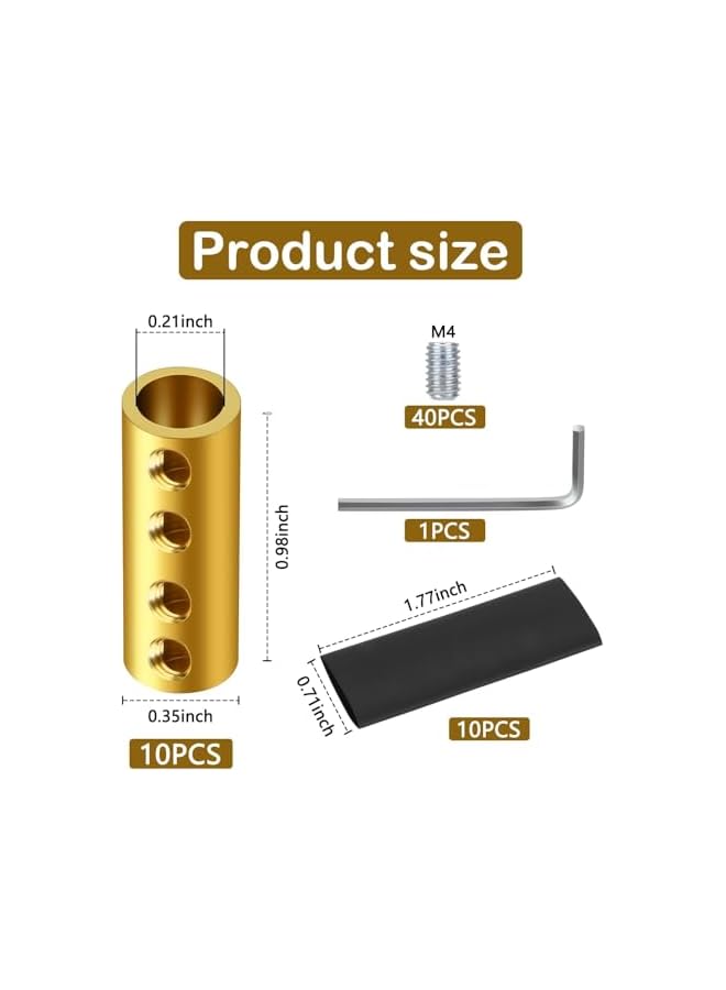 The Bros 10pc 6 AWG Wire Connectors, 80A Quick Terminal for Splicing and Wiring, Includes Screws and Heat Shrink Tube for Secure Connections - Image 4