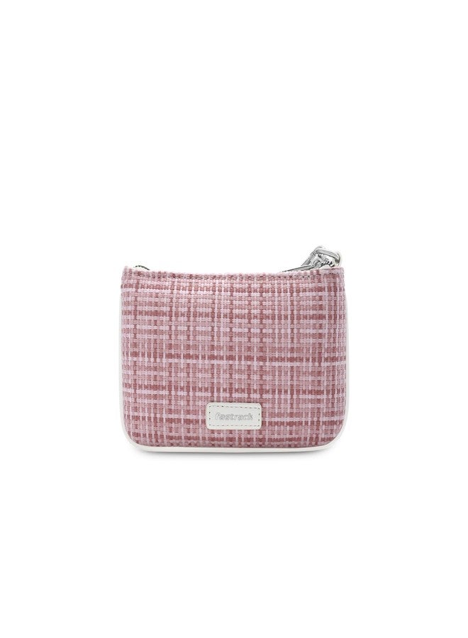 Fastrack Women's Basketweave Wristlet | Top Zip Closure, Inner Utility Pocket | Textured Fabric Wristlet | High-Quality Faux-leather accented | 6 Months Warranty - Image 5