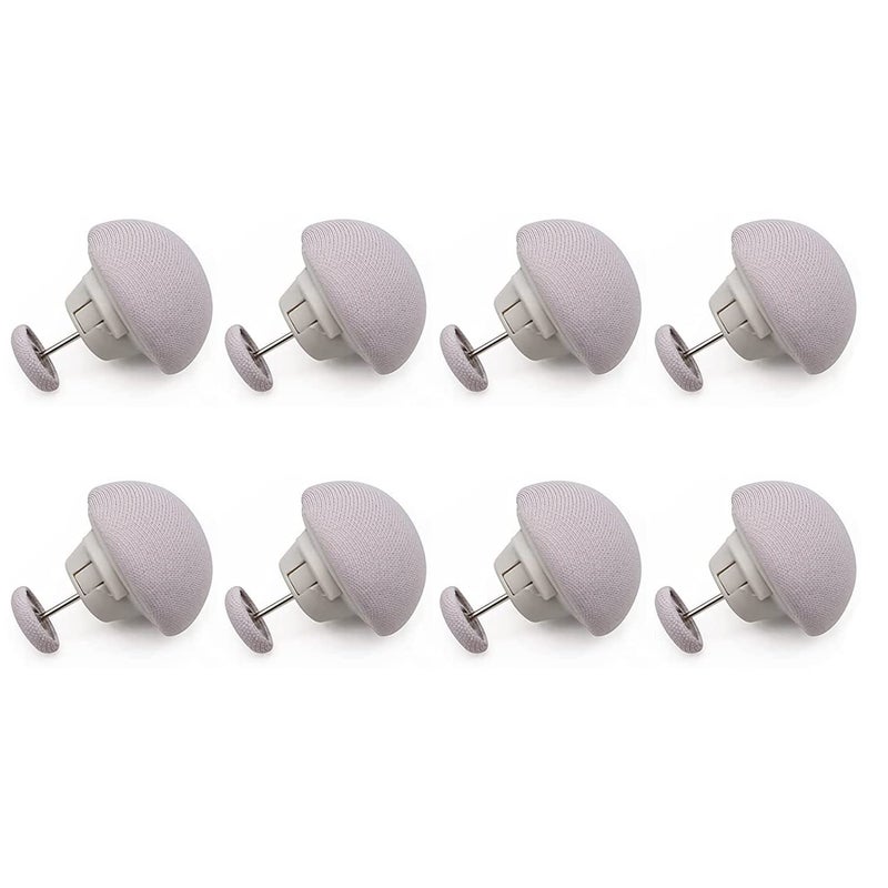 HEXONIQ® Quilt Fixing Clips, Duvet Cover Clips,Mushroom Round Fixing Clips with Buttons,Bedroom Duvet Fixing Holder Quilt Cover Pins (Grey, Pack of 8) - Image 1