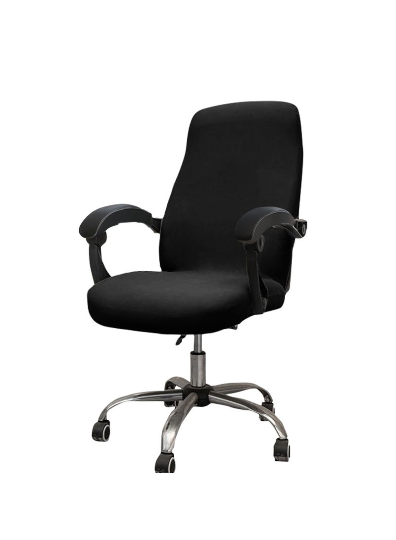 DUNISO Computer Office Chair Covers, Universal  Removable Computer Chairs Cover Stretch Rotating Mid Back Chair Slipcovers Cover Washable Seat Cushion Protectors For Office Computer Chairs  - Image 4