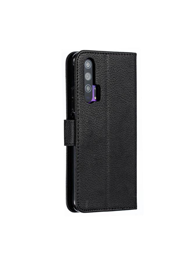 Feather Pattern Litchi Texture Horizontal Flip Leather Case with Wallet & Holder & Card Slots For Huawei Honor 20 Pro