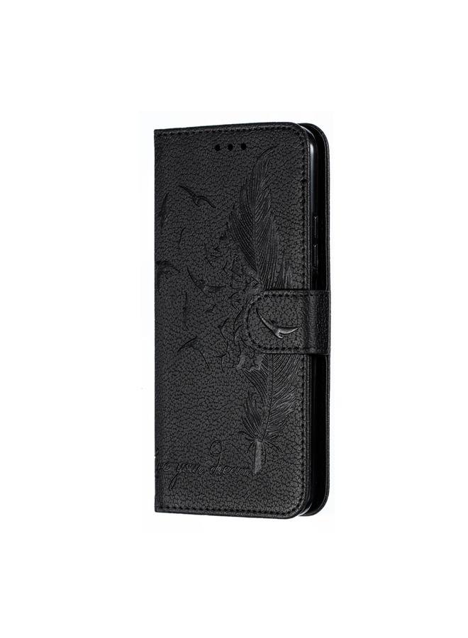 Feather Pattern Litchi Texture Horizontal Flip Leather Case with Wallet & Holder & Card Slots For Huawei Honor 20 Pro